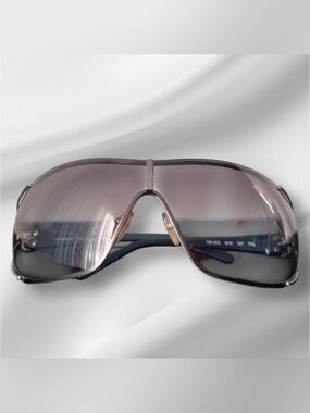 Montblanc Mont Blanc Transparent Mask Sunglasses MB 82S Gray Italy Made Unisex